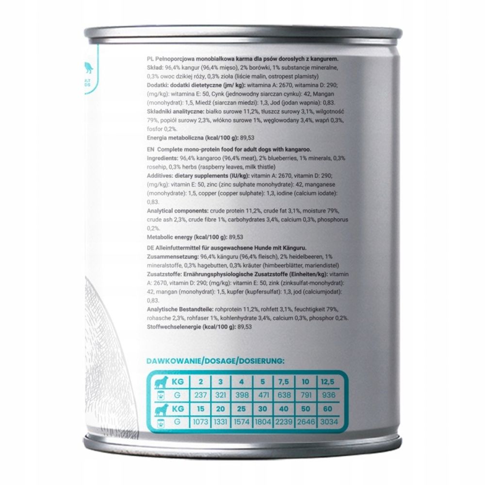 Gaczoo MONO Protein Ultra karma mokra dla psa Kangur 400g